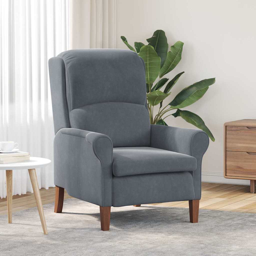 poltrona Cinzento escuro 76 x 94 x 102 cm Veludo