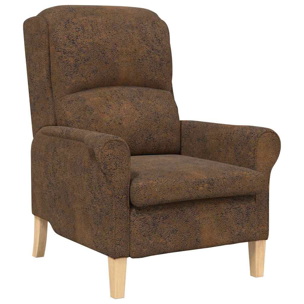 poltrona Castanho 76 x 94 x 102 cm Couro sintético