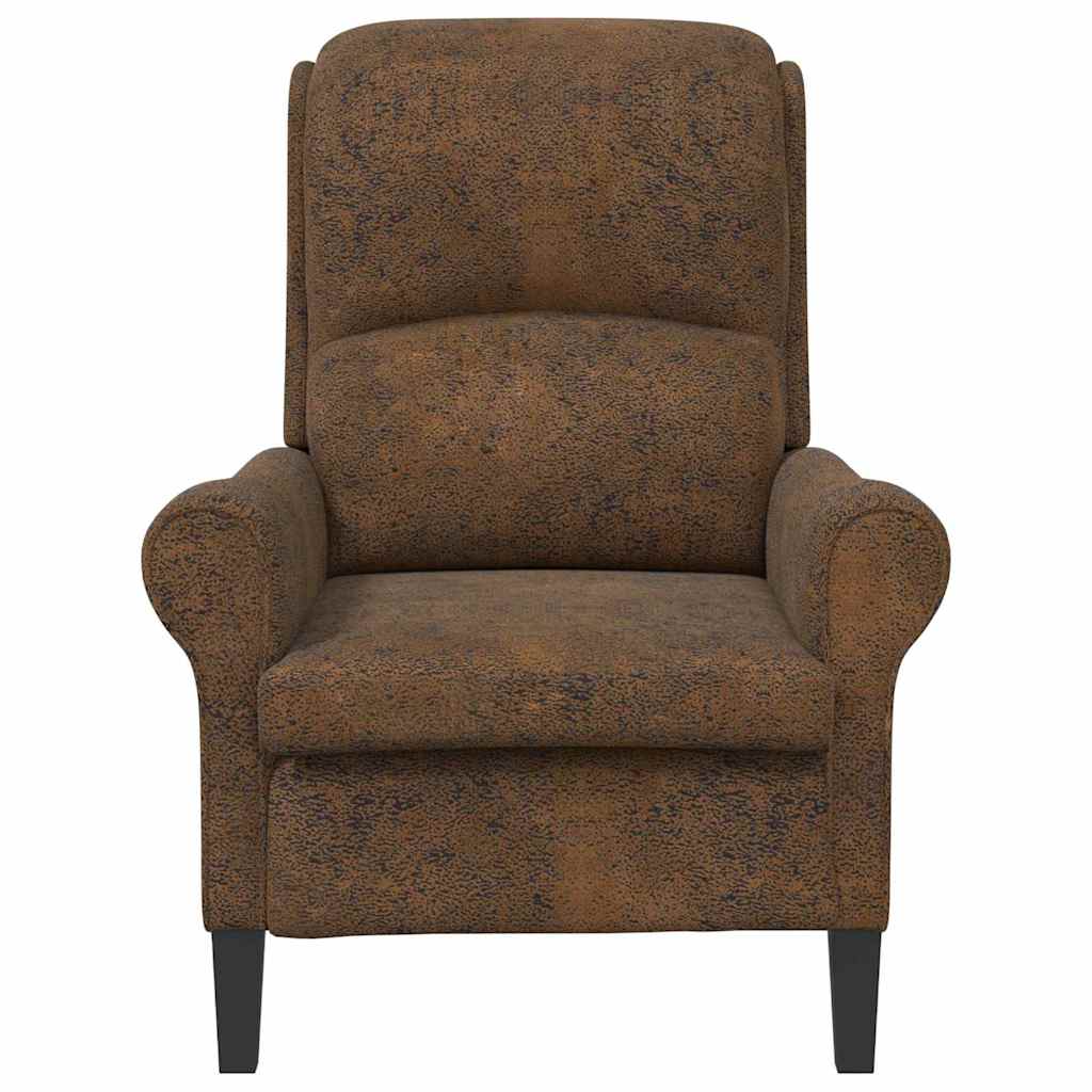 poltrona Castanho 76 x 94 x 102 cm Couro sintético