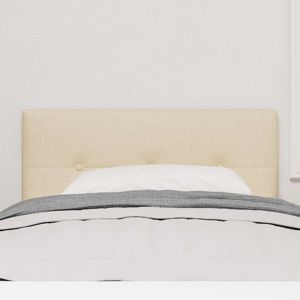 Cabeceira LED com luzes de tira LED Manual Creme 100 cm tecido