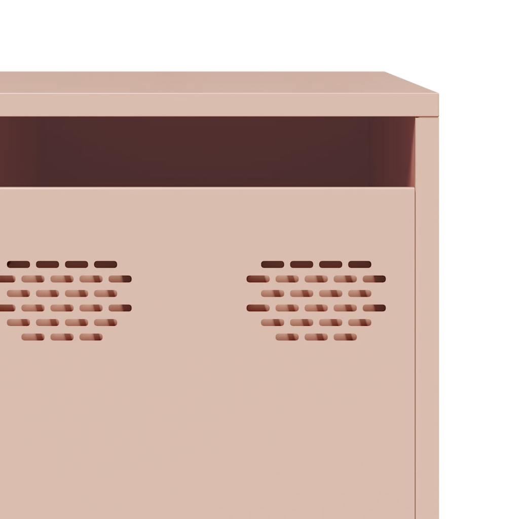 Móvel de TV 202x39x43,5 cm aço laminado a frio rosa