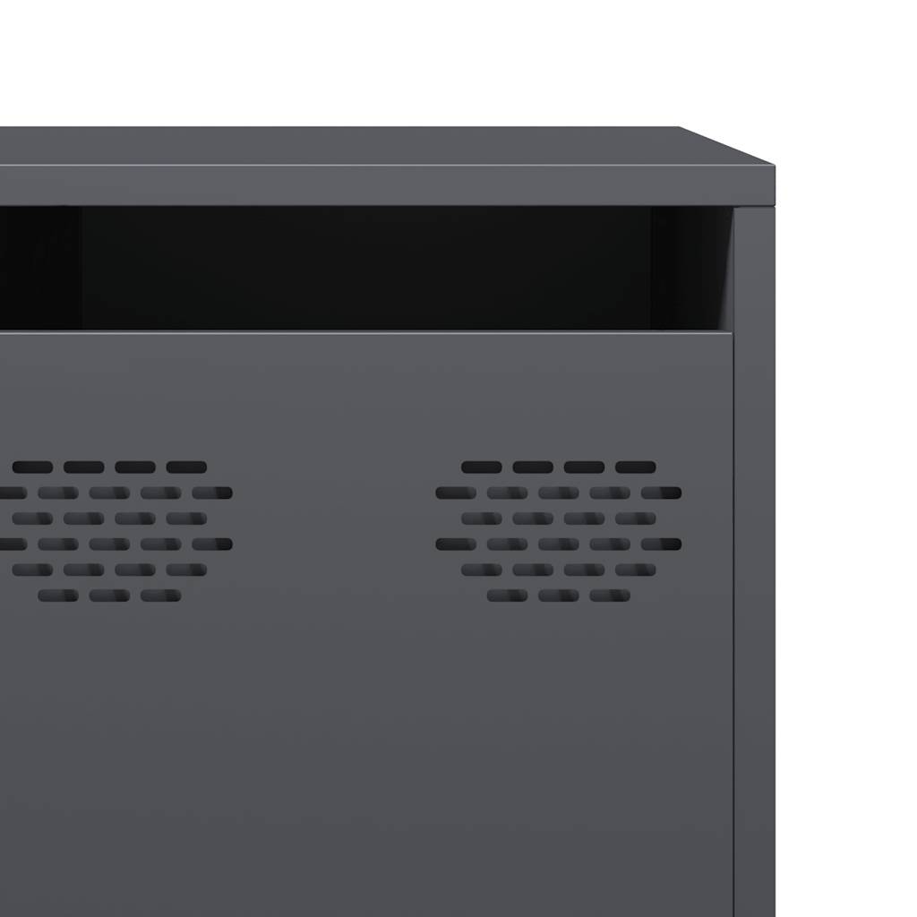 Móvel de TV 202x39x43,5 cm aço laminado a frio antracite