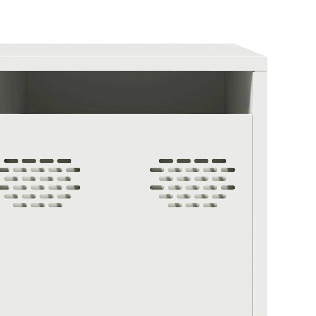 Móvel de TV 202x39x43,5 cm aço laminado a frio branco