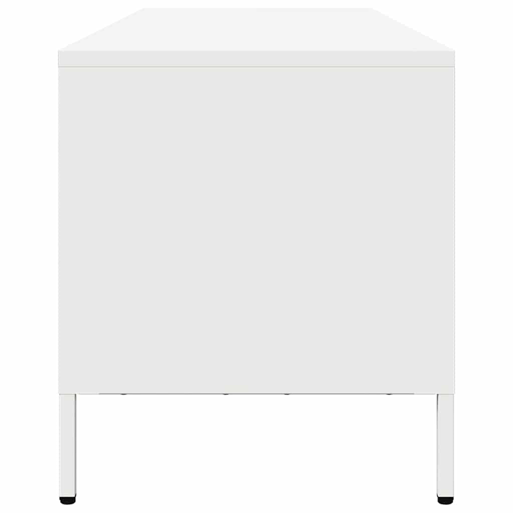 Móvel de TV 202x39x43,5 cm aço laminado a frio branco