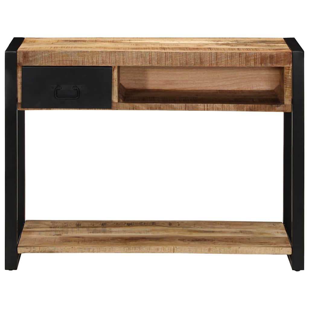 Mesa consola 100x35x75 cm manga de madeira áspera maciça