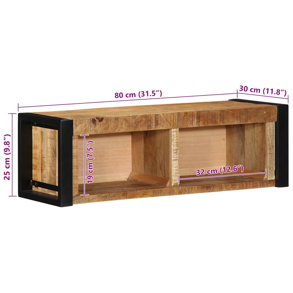 Móvel de TV 80x30x25 cm madeira mangueira áspera maciça