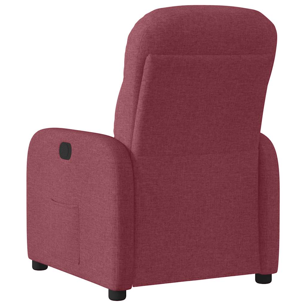 Poltrona reclinável tecido vermelho tinto