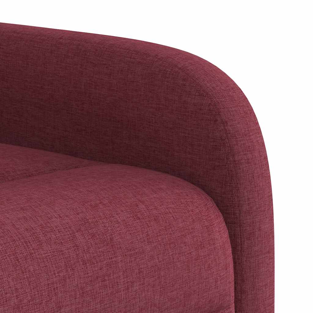 Poltrona reclinável tecido vermelho tinto