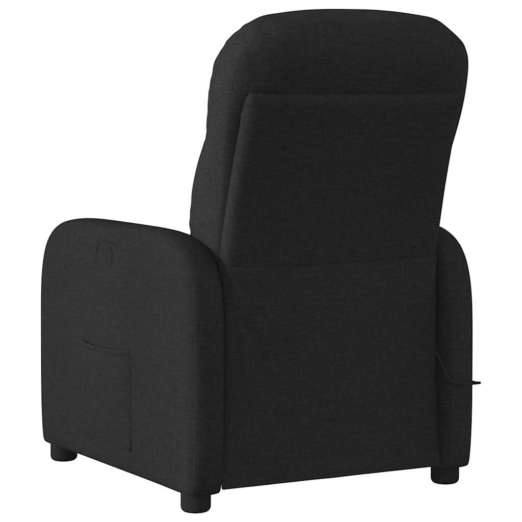 Poltrona de massagens reclinável tecido preto