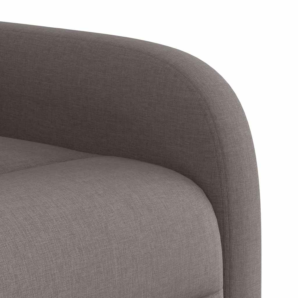 Poltrona de massagens reclinável tecido cinzento-acastanhado