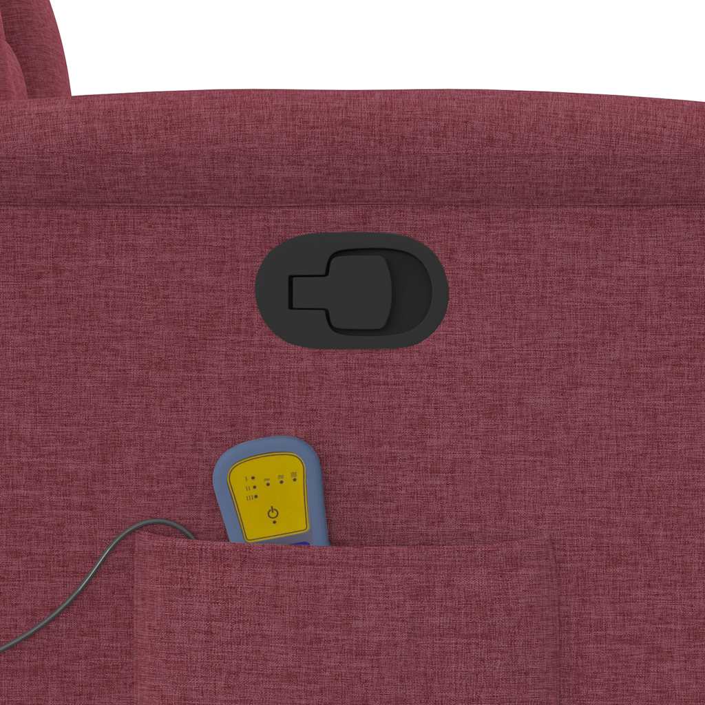 Poltrona de massagens reclinável tecido vermelho tinto