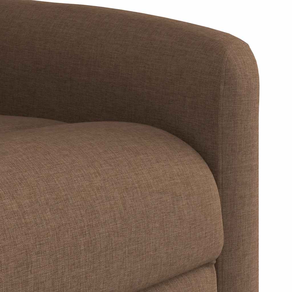 Poltrona de massagens reclinável tecido castanho