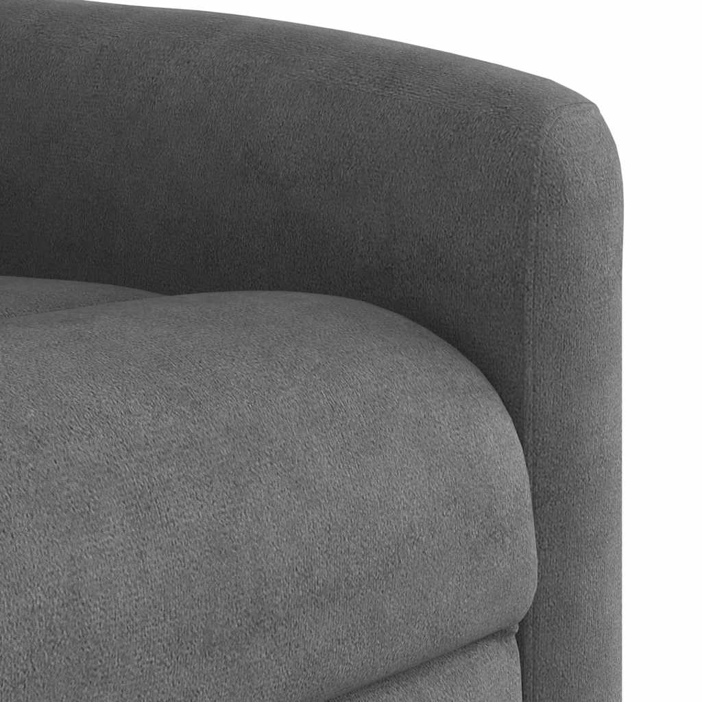Poltrona reclinável tecido de microfibra cinza-escuro