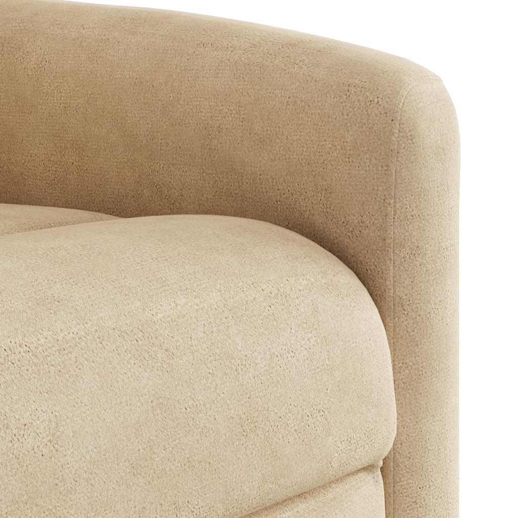 Poltrona reclinável tecido de microfibra cor creme