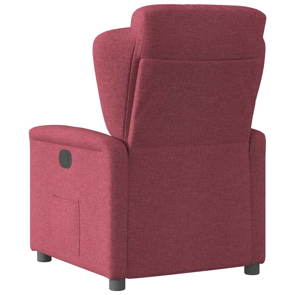 Poltrona reclinável tecido vermelho tinto