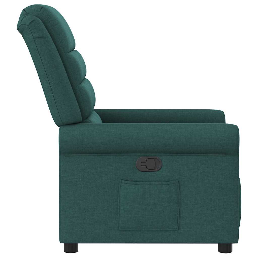 Poltrona reclinável tecido verde-escuro