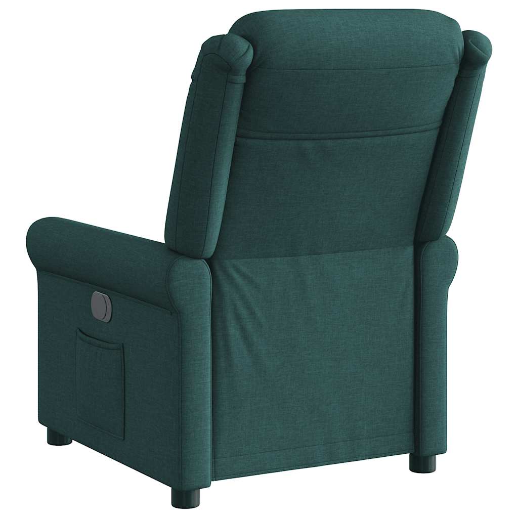 Poltrona reclinável tecido verde-escuro