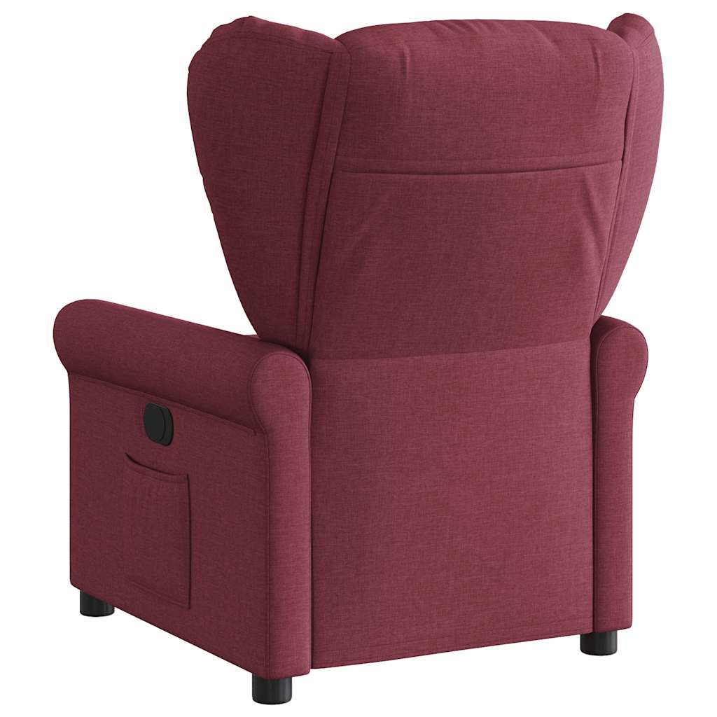 Poltrona reclinável tecido vermelho tinto
