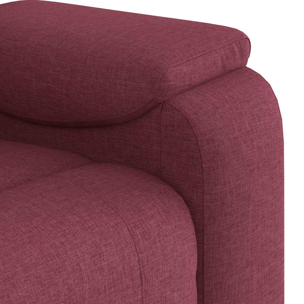 Poltrona reclinável tecido vermelho tinto