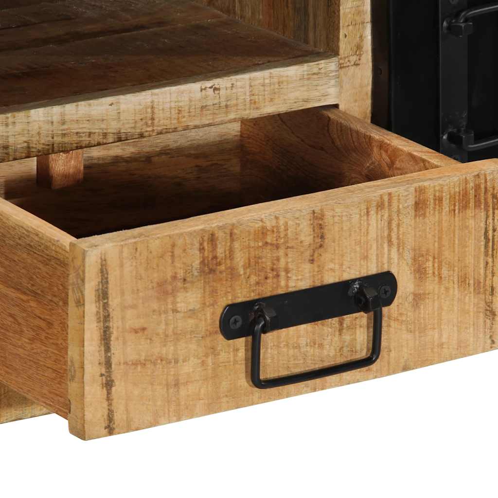 Móvel de TV 100x30x35 cm madeira mangueira áspera maciça