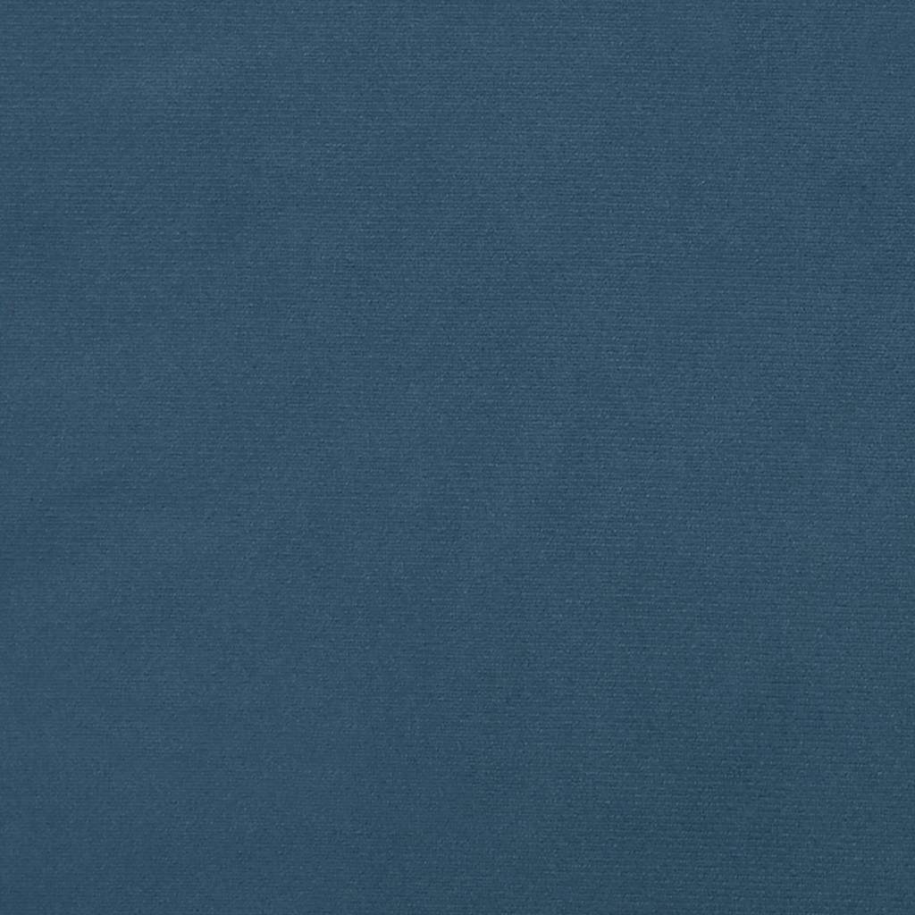 Colchão de molas ensacadas infantil 80x160cm veludo azul-escuro