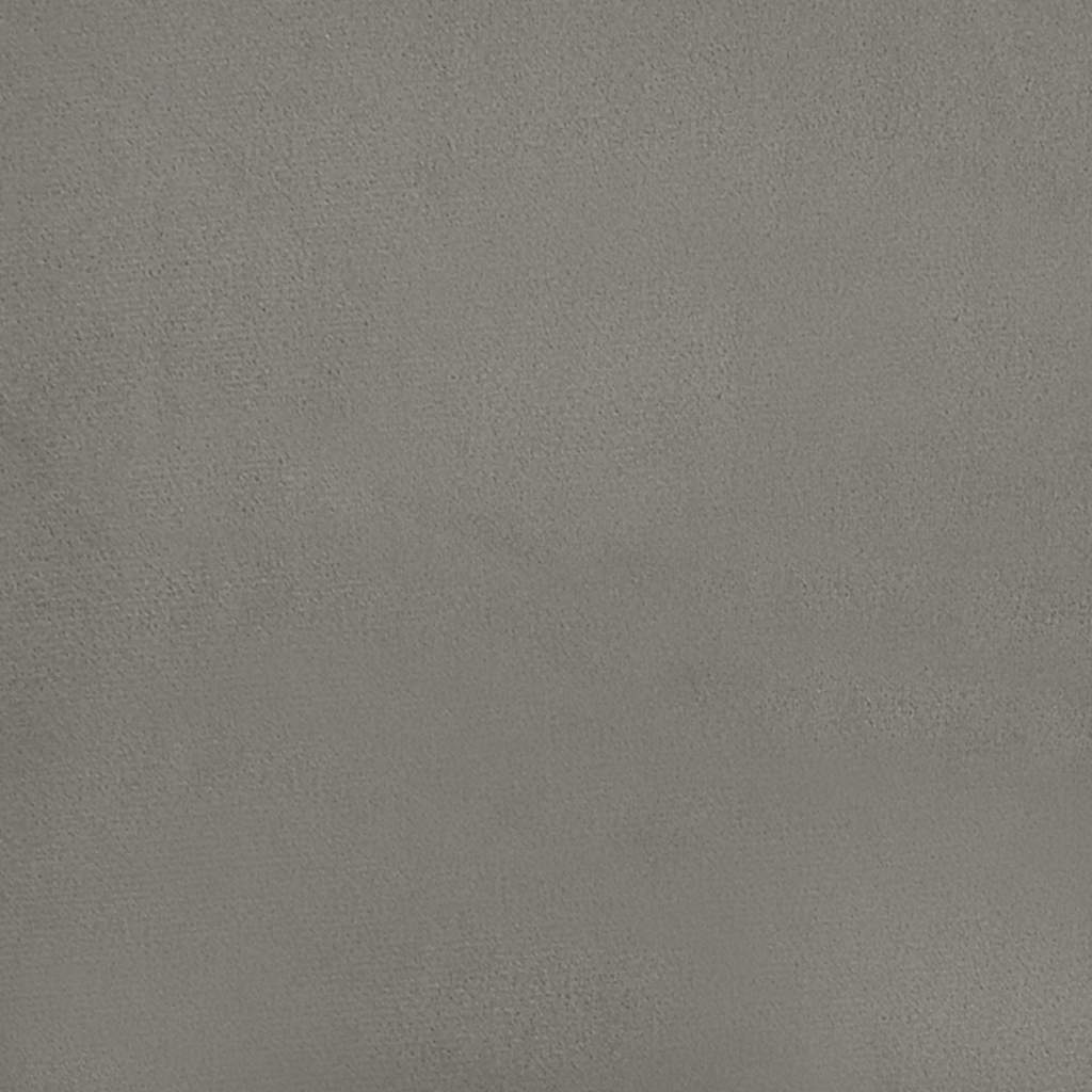 Colchão de molas ensacadas 90x210x20 cm veludo cinza-claro