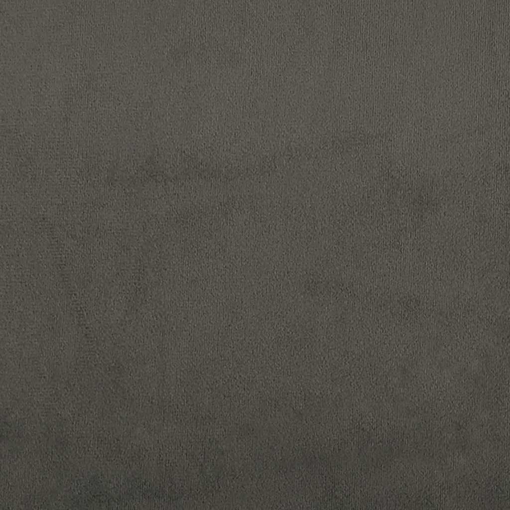 Colchão de molas ensacadas 90x210x20 cm veludo cinza-escuro