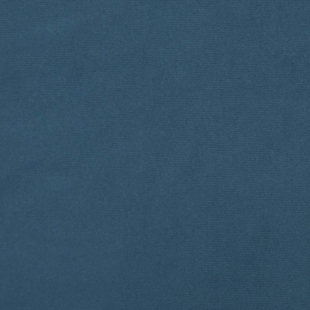 Colchão de molas ensacadas 90x210x20 cm veludo azul-escuro