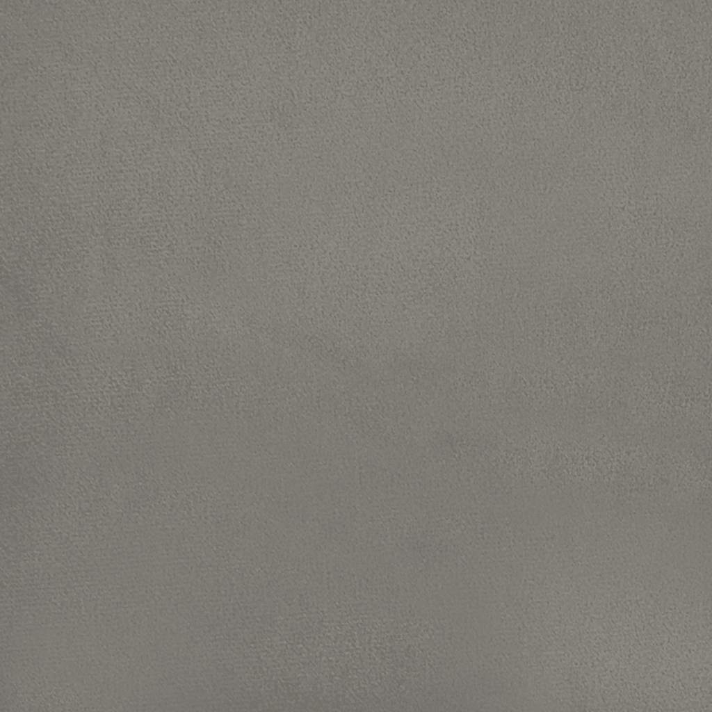Colchão de molas ensacadas 100x210x20 cm veludo cinza-claro