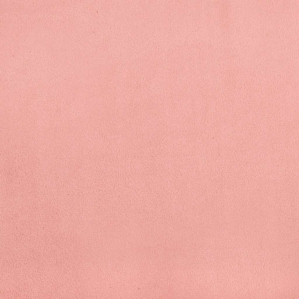 Colchão de molas ensacadas 120x210x20 cm veludo rosa