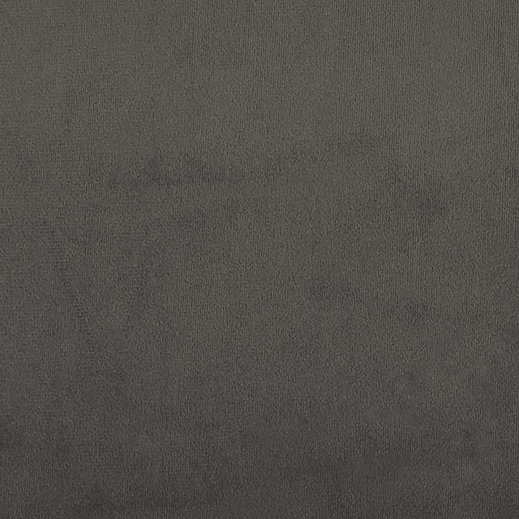 Colchão de molas ensacadas 90x220x20 cm veludo cinza-escuro