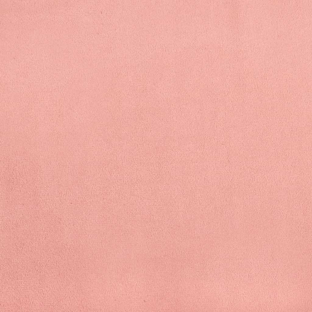 Colchão de molas ensacadas 90x220x20 cm veludo rosa