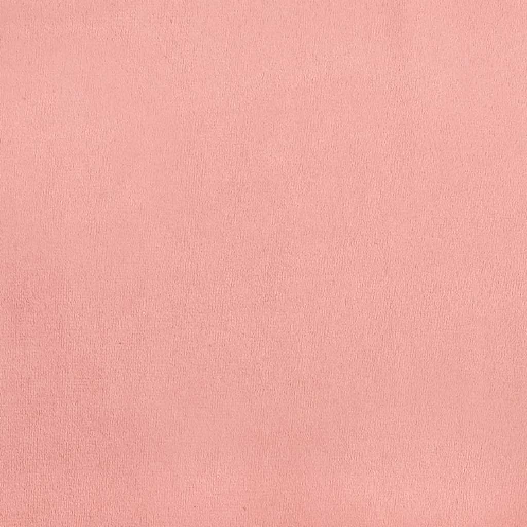 Colchão de molas ensacadas 100x220x20 cm veludo rosa