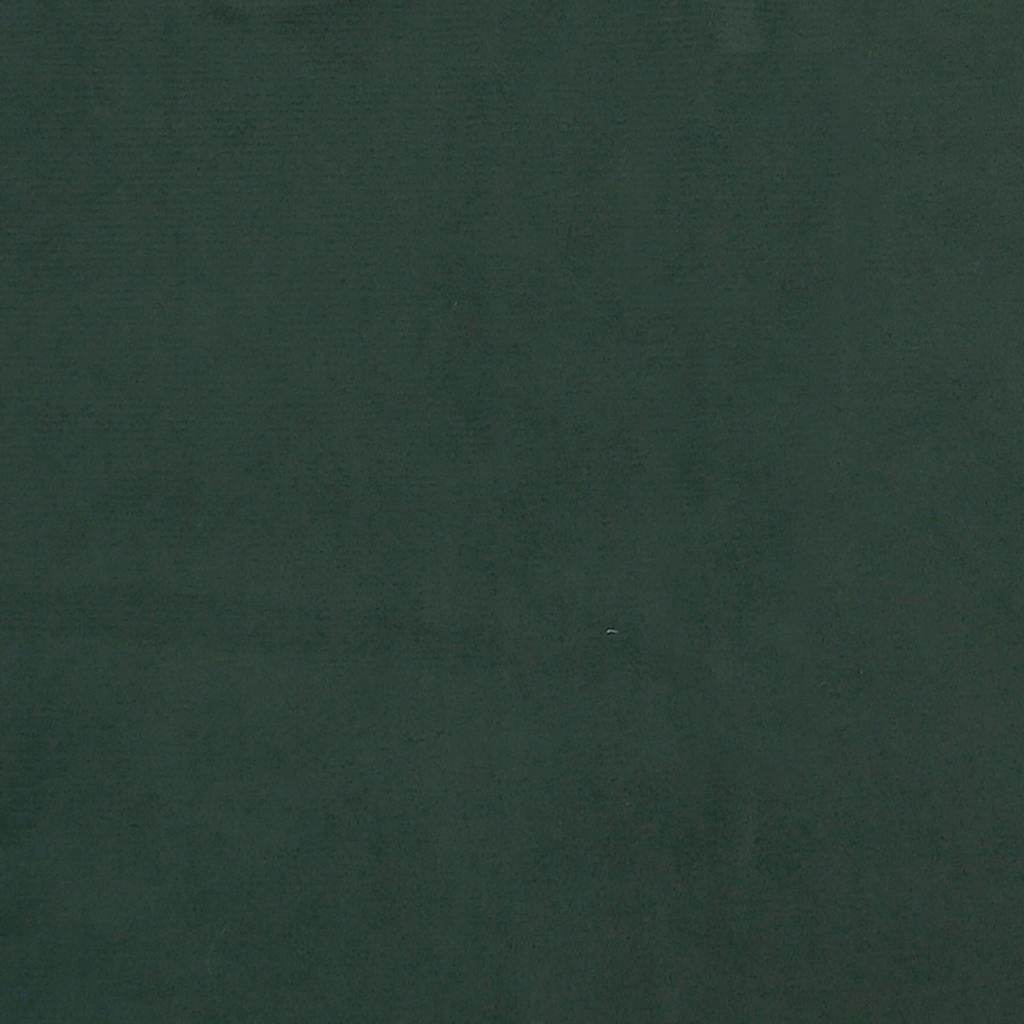 Colchão de molas ensacadas 140x220x20 cm veludo verde-escuro