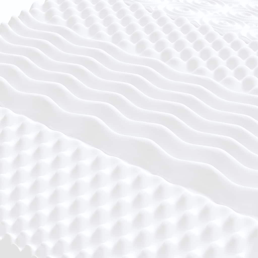 Colchão de espuma 120x210 cm 7 zonas dureza 20 ILD branco