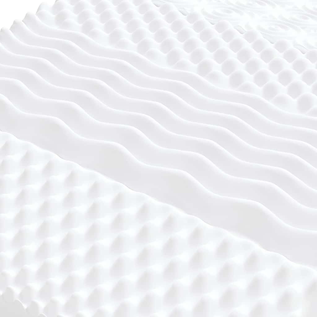 Colchão de espuma 180x210 cm 7 zonas dureza 20 ILD branco