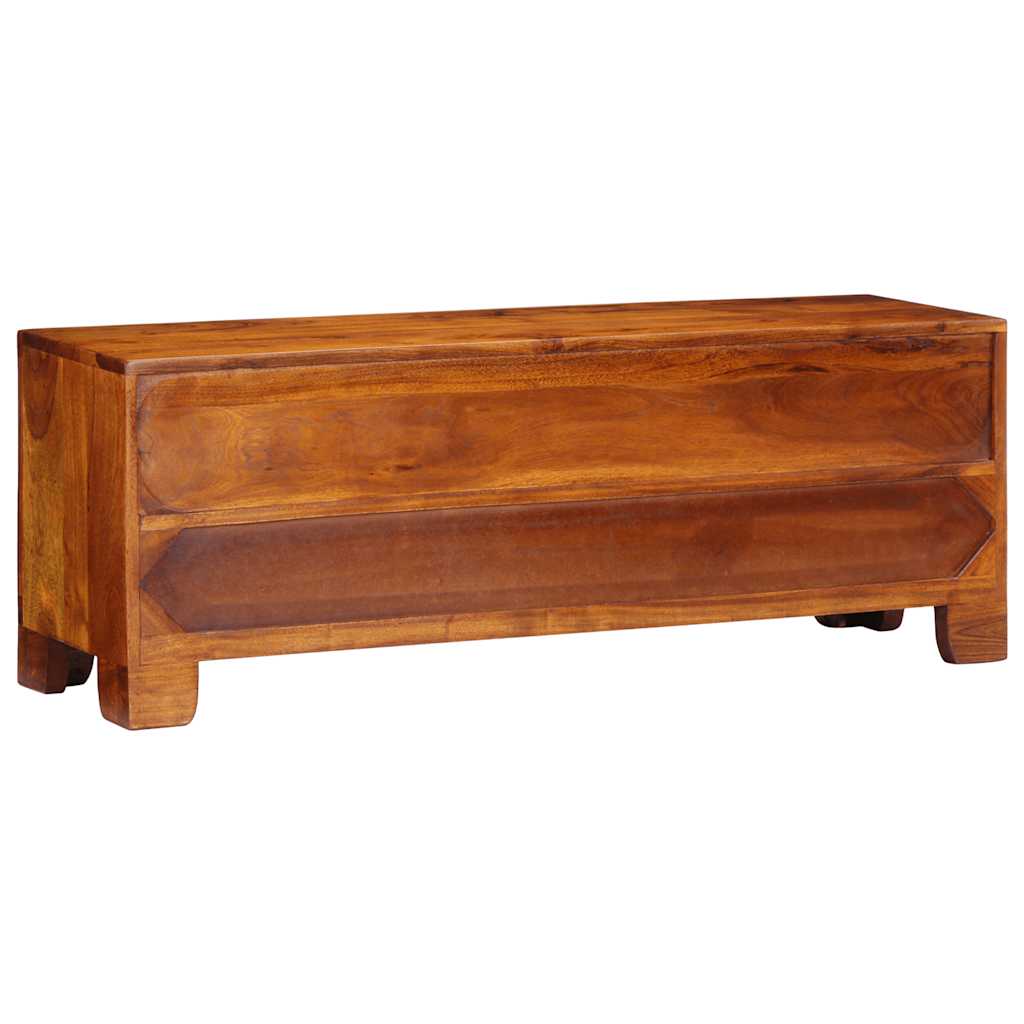 Móvel de TV multicor 110x30x40 cm madeira de acácia maciça
