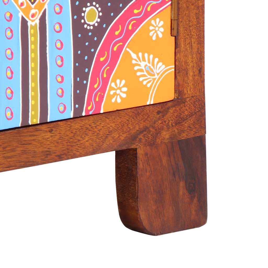 Móvel de TV multicor 110x30x40 cm madeira de acácia maciça