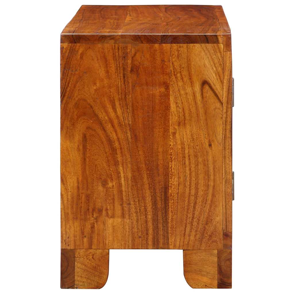 Móvel de TV multicor 90x30x45 cm madeira de acácia maciça