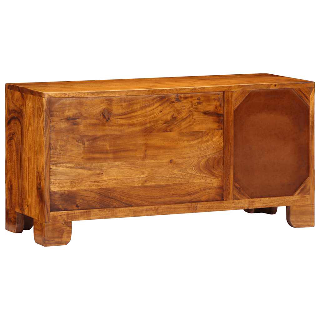 Móvel de TV multicor 90x30x45 cm madeira de acácia maciça