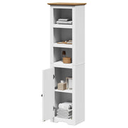 Armário de casa de banho BODO 44x30x160 cm branco e castanho