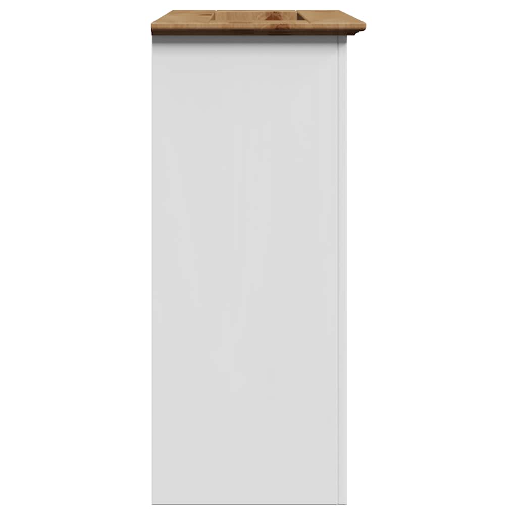 Armário de lavatório BODO branco e castanho 70x35x80 cm