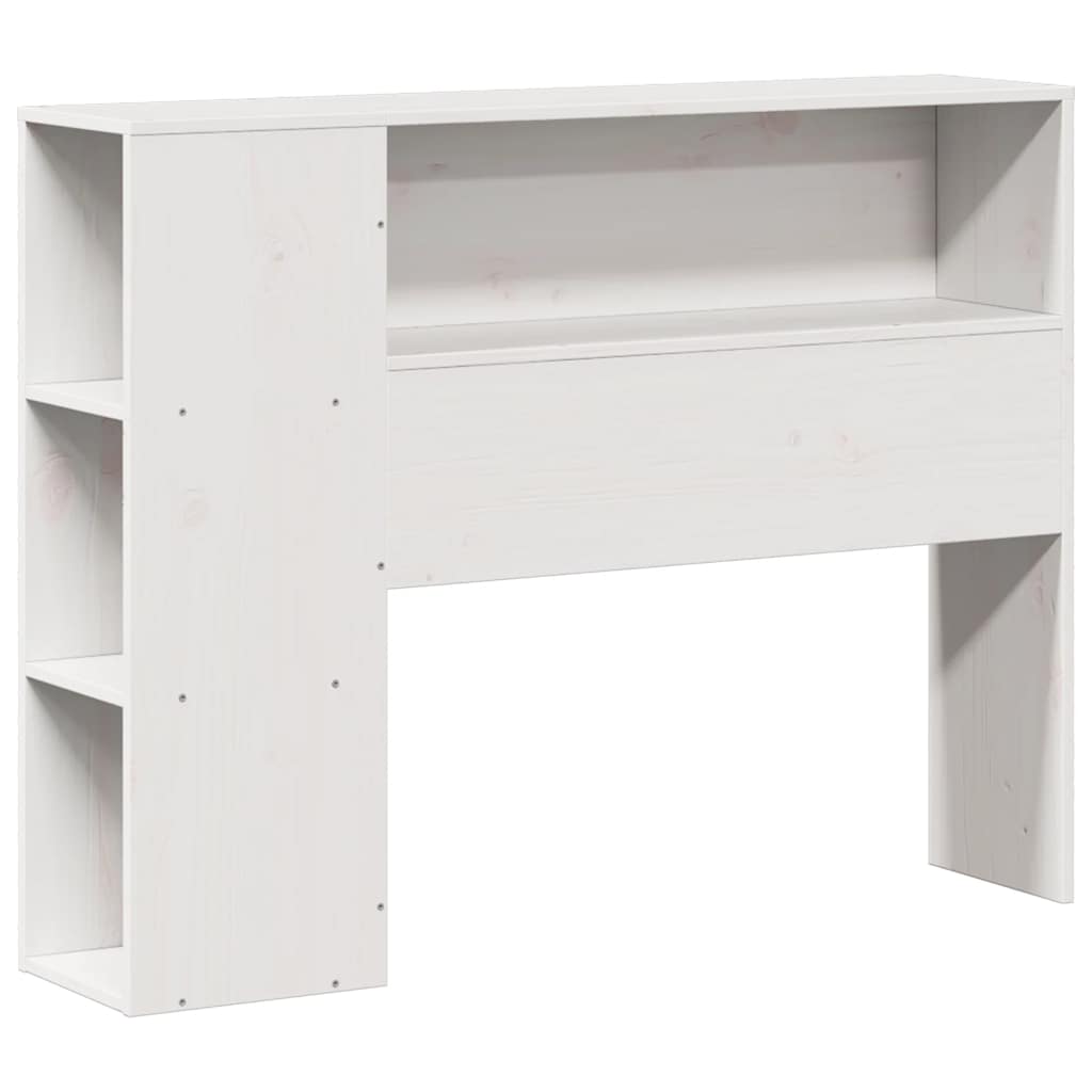 Cabeceira com arrumação 90 cm madeira de pinho maciça branco