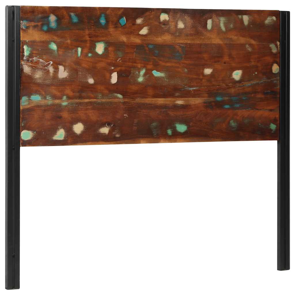 Cabeceira de cama 120 cm madeira recuperada maciça/ferro