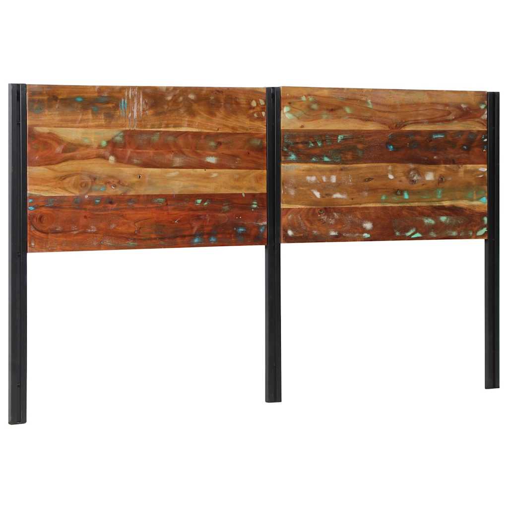 Cabeceira de cama 180 cm madeira recuperada maciça/ferro
