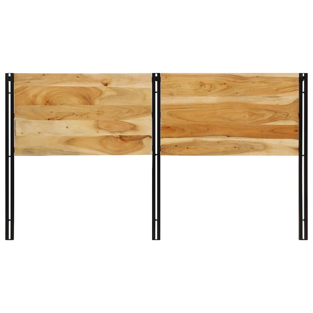 Cabeceira de cama 180 cm madeira de acácia maciça/ferro