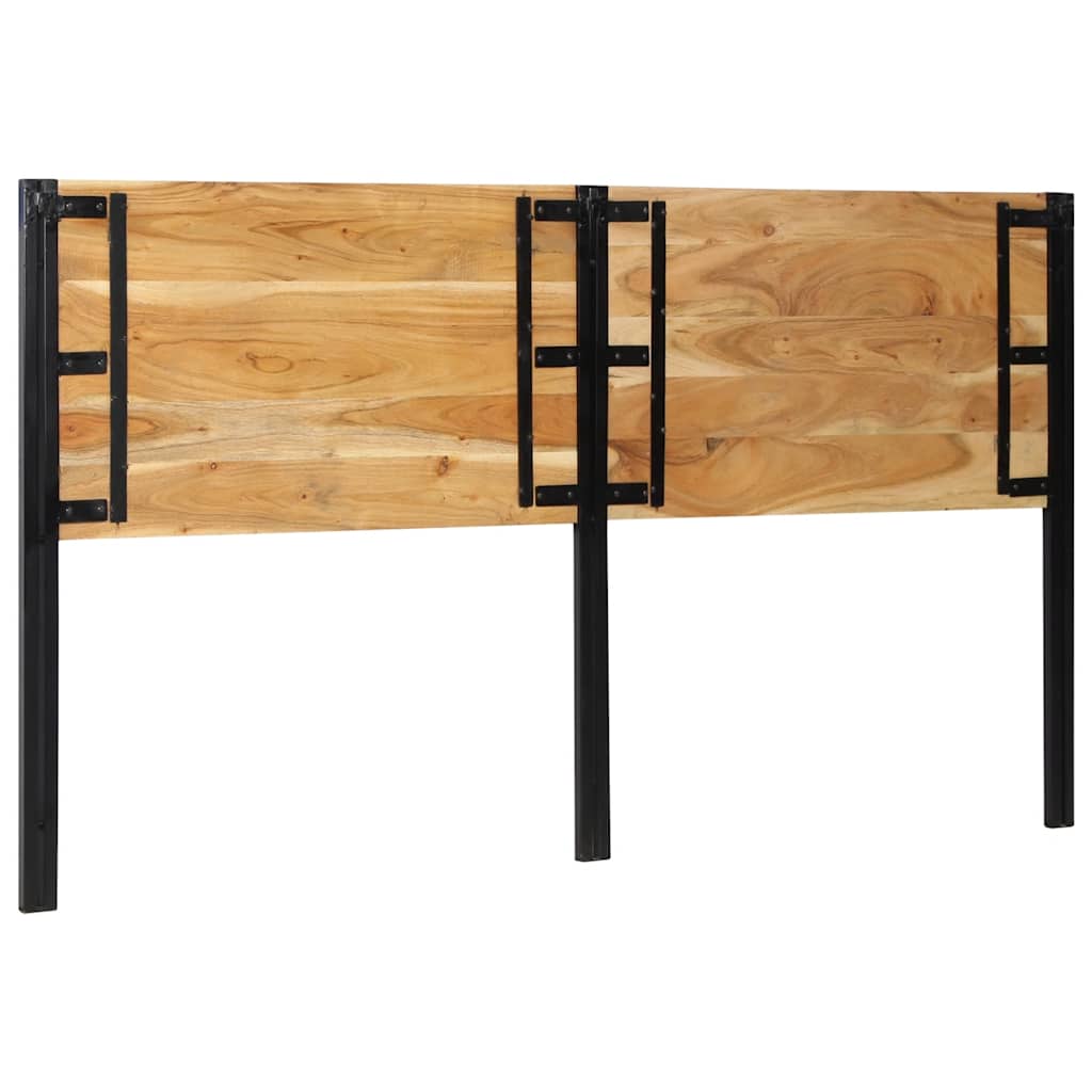 Cabeceira de cama 180 cm madeira de acácia maciça/ferro