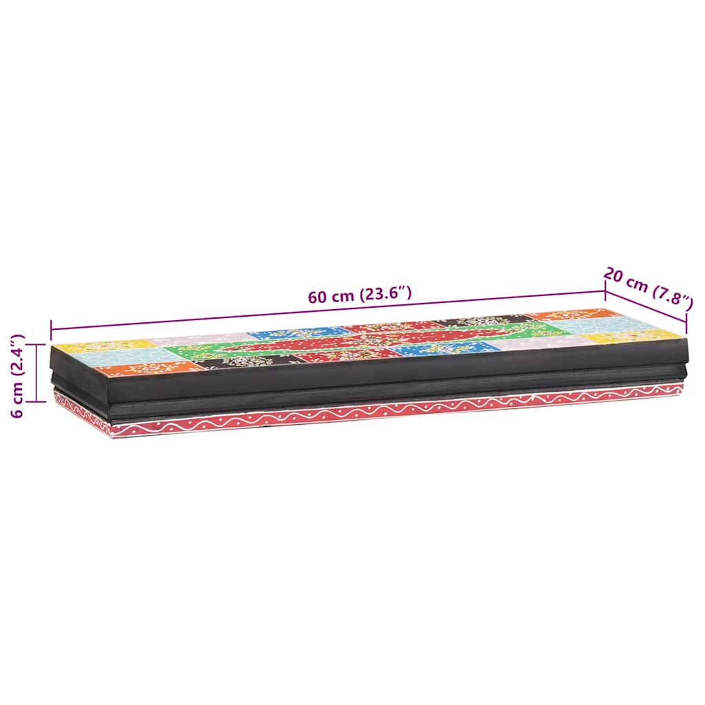 Prateleiras de Parede 2 pcs Multicolor 60 x 20 x 6 cm