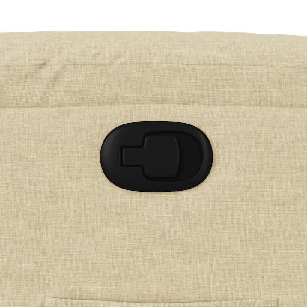 Poltrona reclinável elevatória tecido cor creme