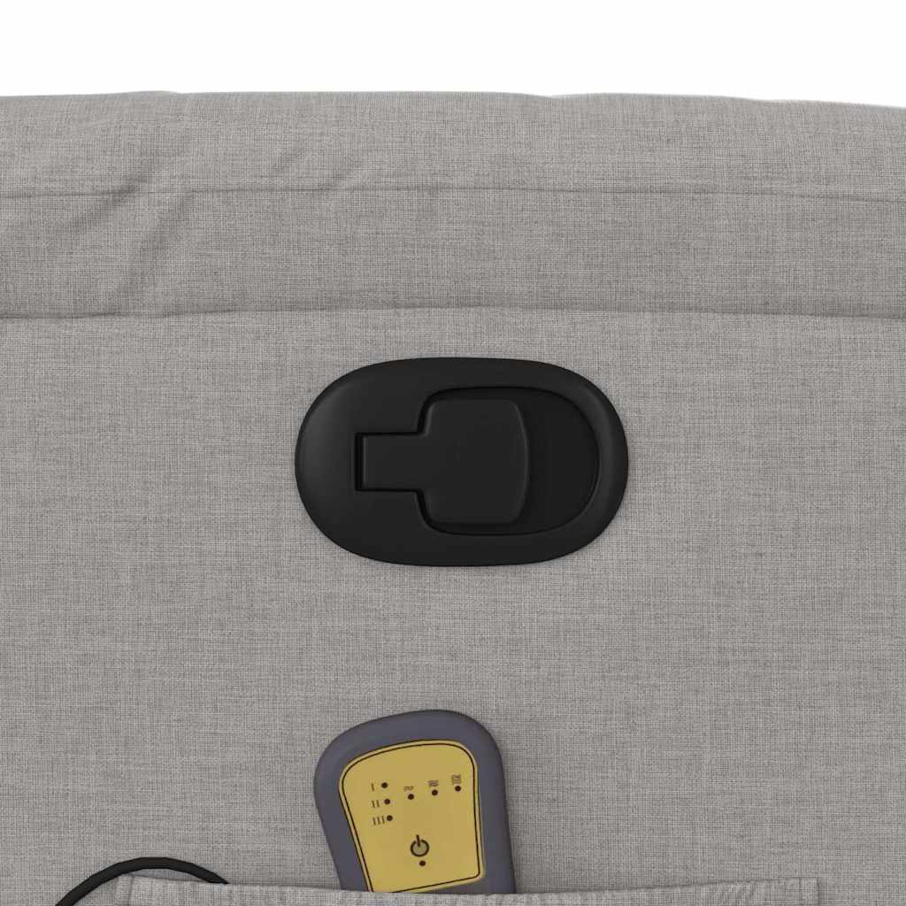 Poltrona elevatória de massagens tecido cinzento-nublado